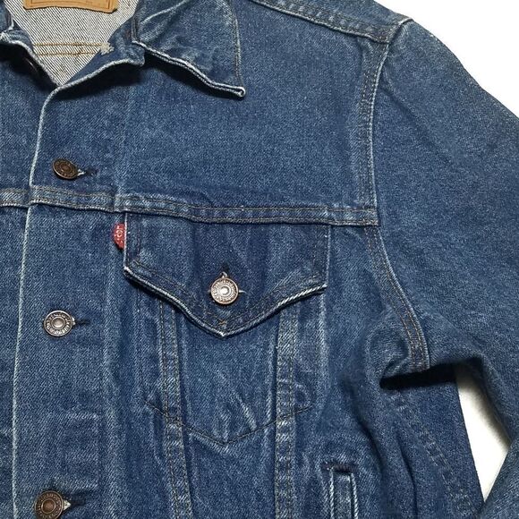 VINTAGE Levi's 506 Mid Wash Denim Trucker Jacket L - Picture 7 of 15